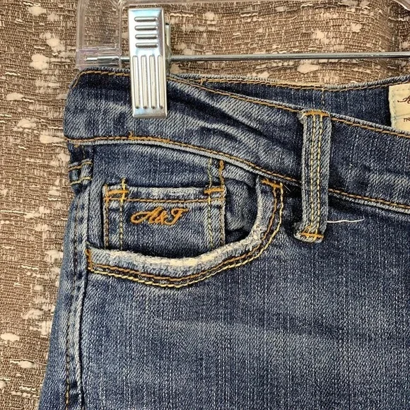 Vintage Y2K Abercrombie & Fitch Low Rise Flare Denim Jeans Women's 0 - Picture 3 of 15